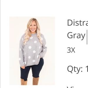 Polka dot sweater…only worn worn.